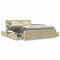 vidaXL Bed Frame with Headboard without Mattress Sonoma Oak 120x190 cm Small Double