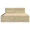 vidaXL Bed Frame with Headboard without Mattress Sonoma Oak 120x190 cm Small Double