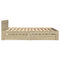 vidaXL Bed Frame with Headboard without Mattress Sonoma Oak 120x190 cm Small Double
