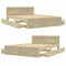vidaXL Bed Frame with Headboard without Mattress Sonoma Oak 120x190 cm Small Double