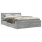 vidaXL Bed Frame with Headboard without Mattress Grey Sonoma 120x190 cm Small Double