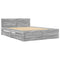 vidaXL Bed Frame with Headboard without Mattress Grey Sonoma 120x190 cm Small Double