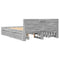 vidaXL Bed Frame with Headboard without Mattress Grey Sonoma 120x190 cm Small Double