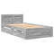 vidaXL Bed Frame with Headboard without Mattress Grey Sonoma 90x190 cm Single