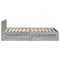 vidaXL Bed Frame with Headboard without Mattress Grey Sonoma 90x190 cm Single