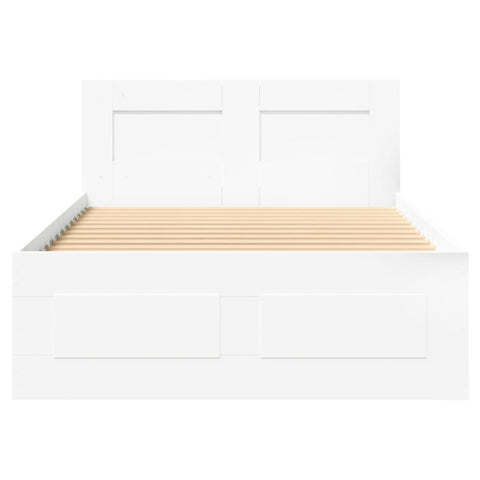 vidaXL Bed Frame with Headboard without Mattress White 75x190 cm Small Single