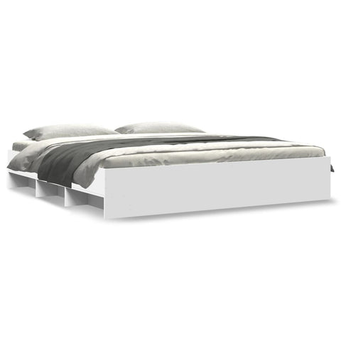 vidaXL Bed Frame without Mattress White 180x200 cm Super King Engineered Wood