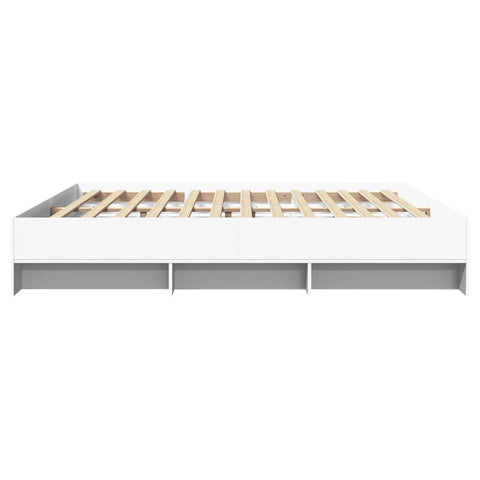 vidaXL Bed Frame without Mattress White 180x200 cm Super King Engineered Wood