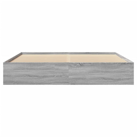 vidaXL Bed Frame without Mattress Grey Sonoma 180x200 cm Super King Engineered Wood