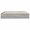 vidaXL Bed Frame without Mattress Grey Sonoma 180x200 cm Super King Engineered Wood