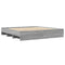 vidaXL Bed Frame without Mattress Grey Sonoma 180x200 cm Super King Engineered Wood