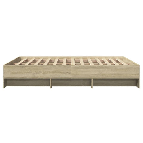 vidaXL Bed Frame without Mattress Sonoma Oak 160x200 cm Engineered Wood