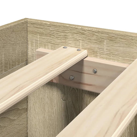 vidaXL Bed Frame without Mattress Sonoma Oak 160x200 cm Engineered Wood