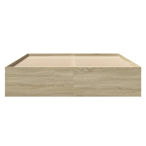 vidaXL Bed Frame without Mattress Sonoma Oak 150x200 cm King Size Engineered Wood