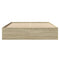 vidaXL Bed Frame without Mattress Sonoma Oak 150x200 cm King Size Engineered Wood