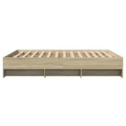 vidaXL Bed Frame without Mattress Sonoma Oak 150x200 cm King Size Engineered Wood