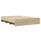 vidaXL Bed Frame without Mattress Sonoma Oak 150x200 cm King Size Engineered Wood