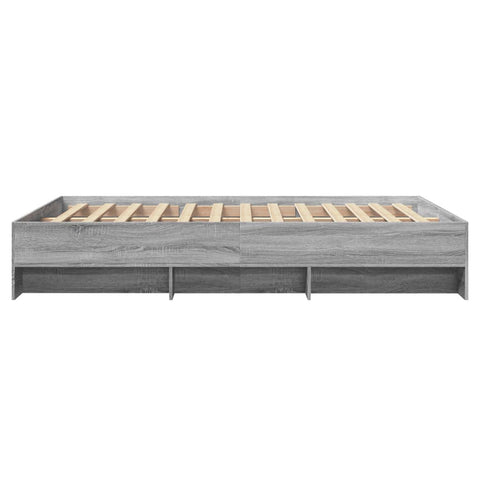 vidaXL Bed Frame without Mattress Grey Sonoma 120x200 cm Engineered Wood