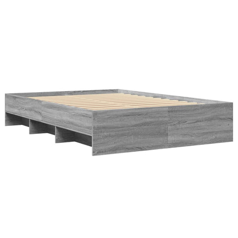vidaXL Bed Frame without Mattress Grey Sonoma 120x200 cm Engineered Wood
