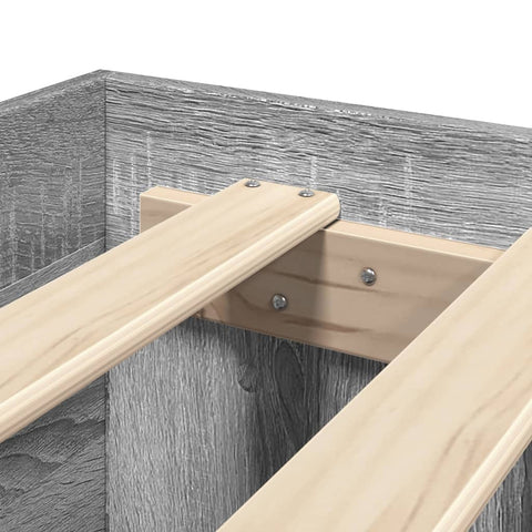 vidaXL Bed Frame without Mattress Grey Sonoma 120x200 cm Engineered Wood