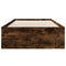 vidaXL Bed Frame without Mattress Smoked Oak 100x200 cm Engineered Wood