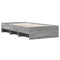 vidaXL Bed Frame without Mattress Grey Sonoma 100x200 cm Engineered Wood
