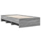 vidaXL Bed Frame without Mattress Grey Sonoma 100x200 cm Engineered Wood