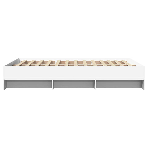 vidaXL Bed Frame without Mattress White 140x190 cm Engineered Wood