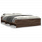 vidaXL Bed Frame without Mattress Brown Oak 140x190 cm Engineered Wood