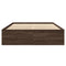 vidaXL Bed Frame without Mattress Brown Oak 140x190 cm Engineered Wood