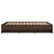vidaXL Bed Frame without Mattress Brown Oak 140x190 cm Engineered Wood