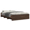 vidaXL Bed Frame without Mattress Brown Oak 135x190 cm Double Engineered Wood