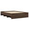 vidaXL Bed Frame without Mattress Brown Oak 135x190 cm Double Engineered Wood