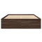 vidaXL Bed Frame without Mattress Brown Oak 135x190 cm Double Engineered Wood