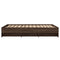 vidaXL Bed Frame without Mattress Brown Oak 135x190 cm Double Engineered Wood