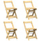 vidaXL 5 Piece Butterfly Dining Set Corona Foldable Wax Brown Pinewood