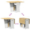 vidaXL 5 Piece Butterfly Dining Set Corona Foldable White Pinewood