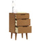 vidaXL Bedside Cabinet MOLDE Brown 40x35x65 cm Solid Wood Pine