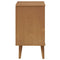 vidaXL Bedside Cabinet MOLDE Brown 40x35x65 cm Solid Wood Pine