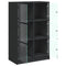 vidaXL Highboard with Doors Black 68x37x109 cm Engineered Wood