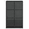 vidaXL Highboard with Doors Black 68x37x109 cm Engineered Wood