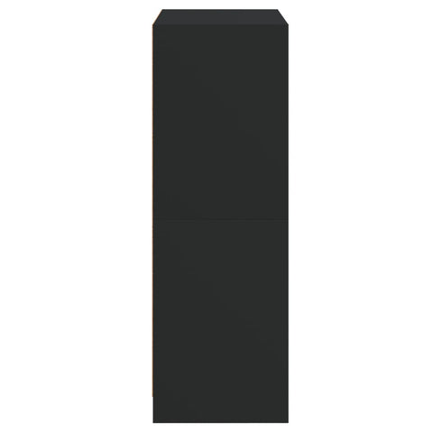 vidaXL Highboard with Doors Black 68x37x109 cm Engineered Wood