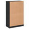 vidaXL Highboard with Doors Black 68x37x109 cm Engineered Wood