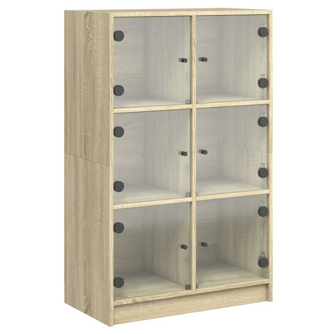 vidaXL Highboard with Doors Sonoma Oak 68x37x109 cm Engineered Wood