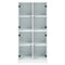 vidaXL Highboard with Doors White 68x37x142 cm Engineered Wood