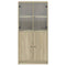 vidaXL Highboard with Doors Sonoma Oak 68x37x142 cm Engineered Wood