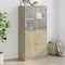 vidaXL Highboard with Doors Sonoma Oak 68x37x142 cm Engineered Wood