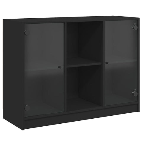 vidaXL Sideboard Black 102x37x75.5 cm Engineered Wood