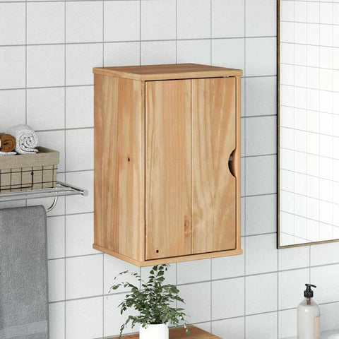 vidaXL Bathroom Wall Cabinet OTTA 35x30x55 cm Solid Wood Pine
