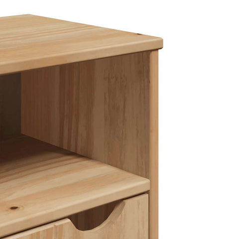 vidaXL Bathroom Wall Cabinet OTTA 35x30x55 cm Solid Wood Pine